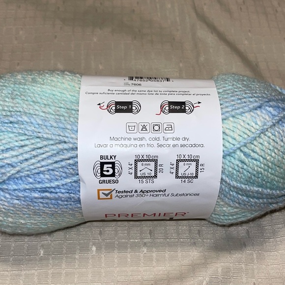 1 Skein Premier Yarn in Soft Blue and White - Picture 3 of 5